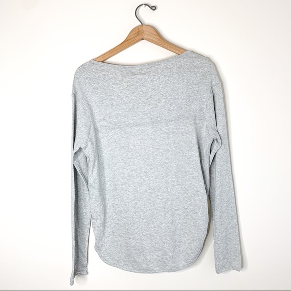 One Teaspoon Soft Haven Recycled Cotton Top Long Sleeves Grey Marl Size XXS - Picture 16 of 16